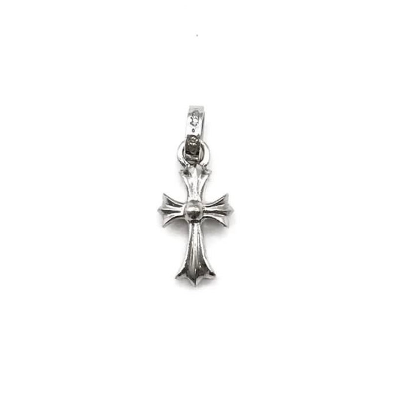 Chrome Hearts 18K White Gold Rhodium Black Diamond Baby Fat Pendant