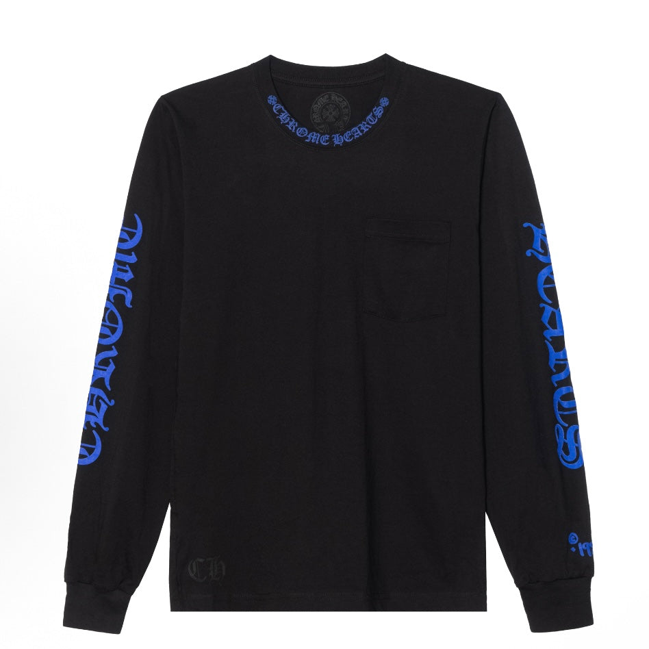 Blue Collar Letter Logo T-Shirt L/S (Black)