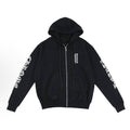 Vertical Logo Zip Up Hoodie (Black)