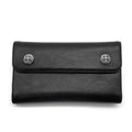 Cross Ball Button Leather Wallet