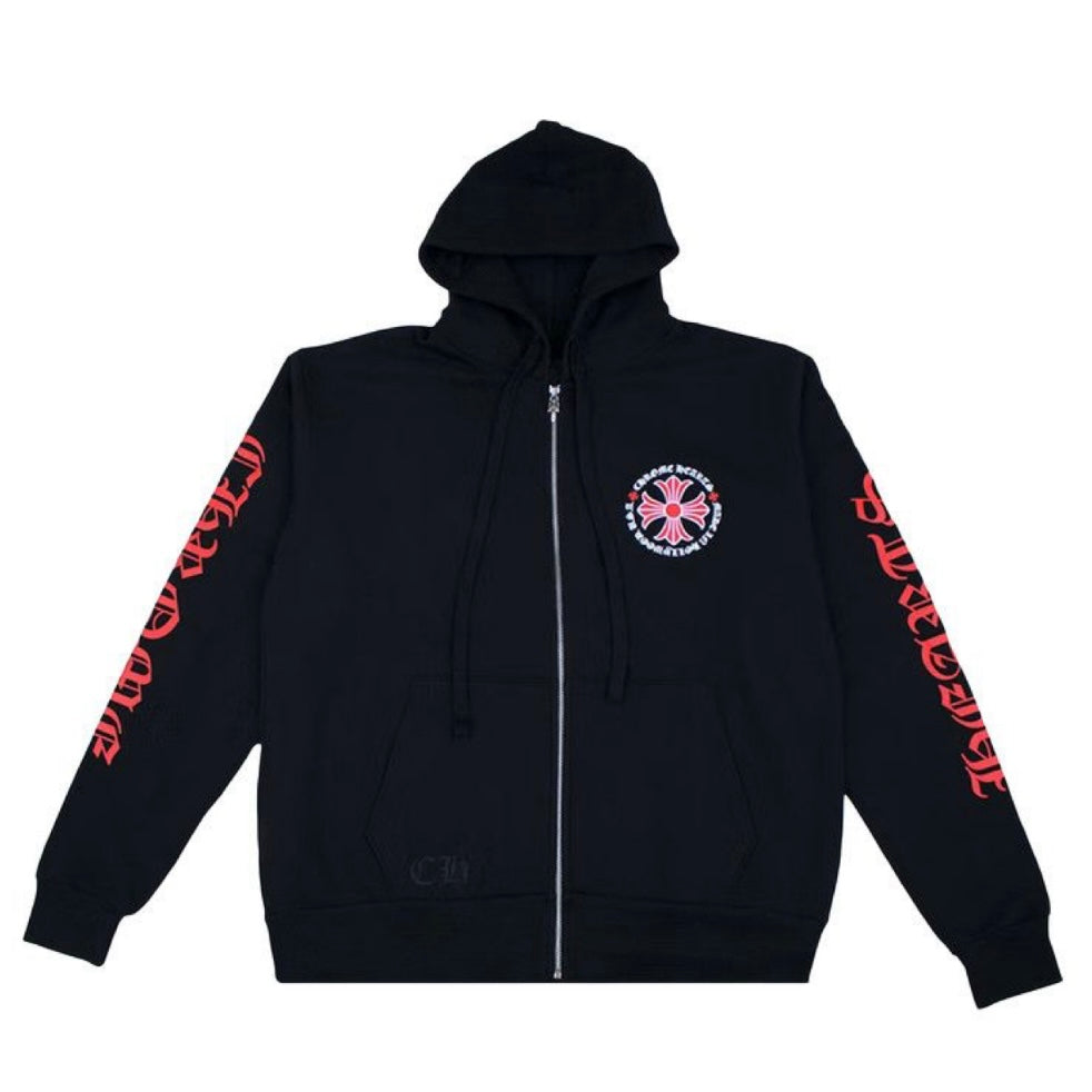 Made In Hollywood Plus Cross Zip Hoodie (Black)