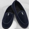Navy Corduroy Cord Slippers