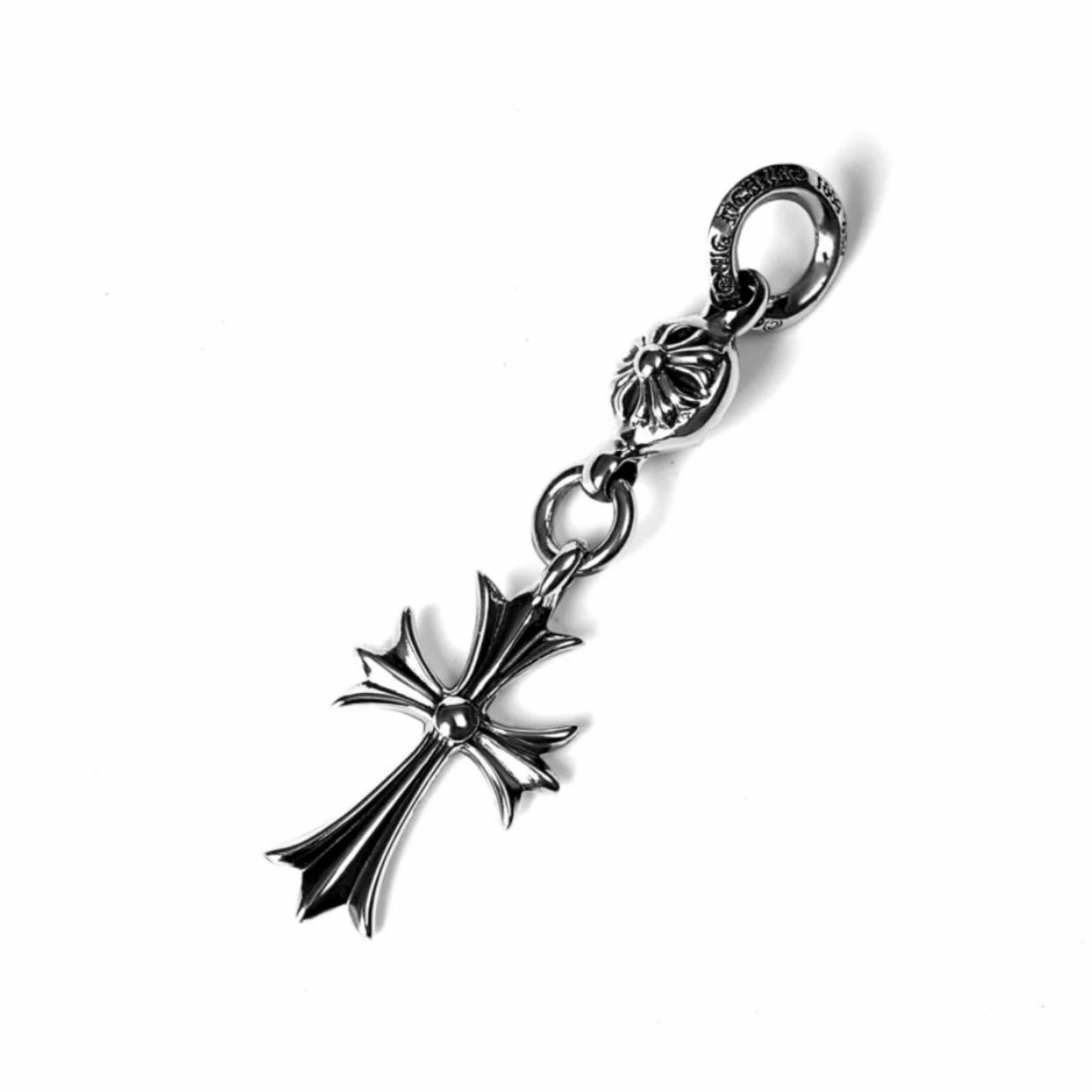 Silver 1 Ball Tiny CH Cross Charm