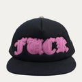 Fuck Leather Patch Trucker Cap