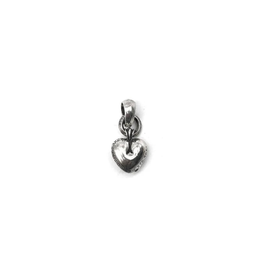 Silver Vine Heart Charm Pendant