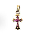 22k Yellow Gold Baby Fat With Diamond Pink Sapphire
