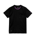 Purple Letter Collar T-Shirt (Black)