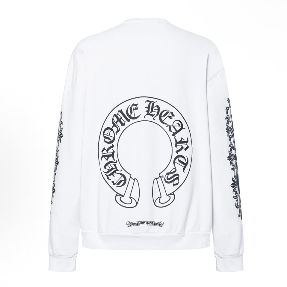 Classic Horseshoe Crewneck (White)