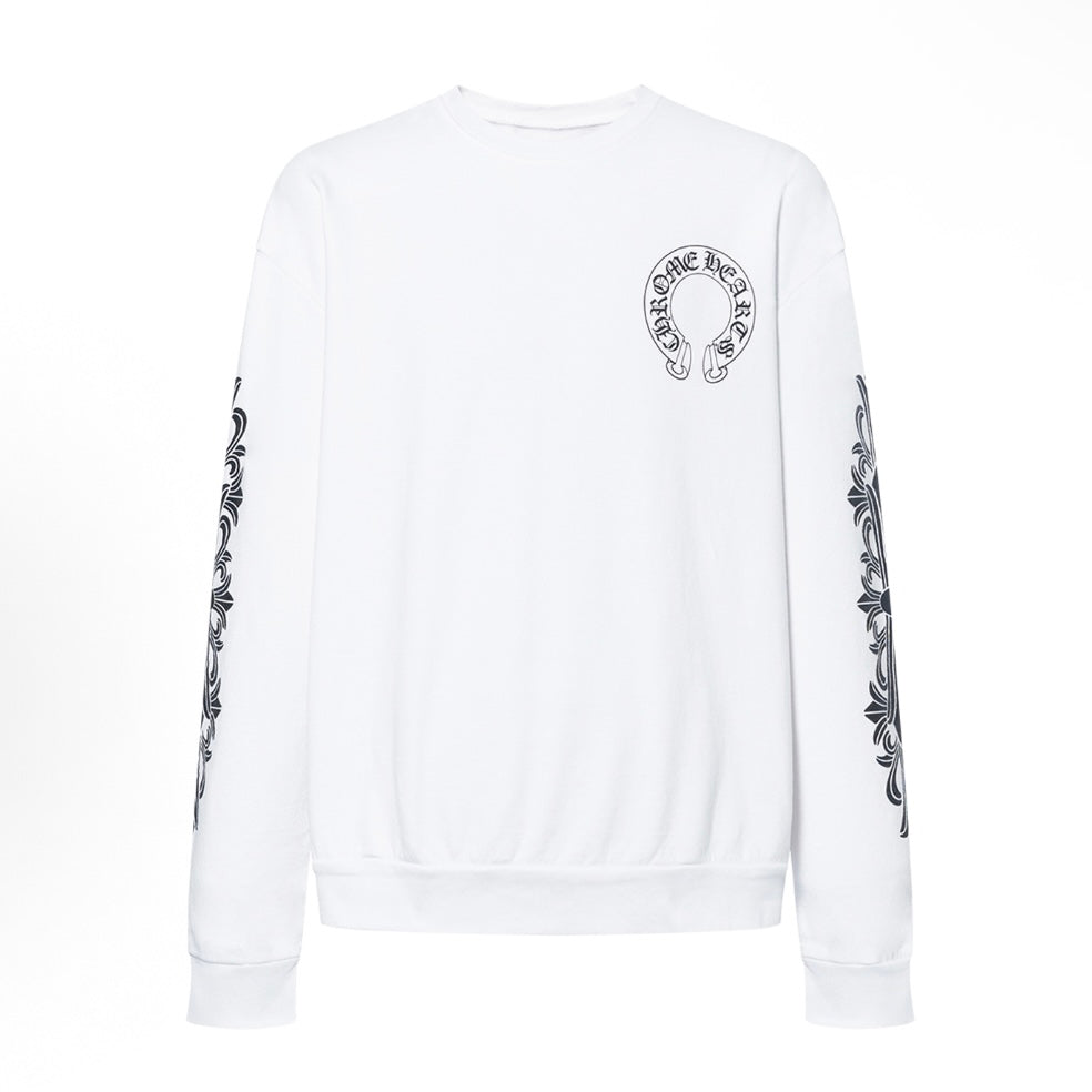 Classic Horseshoe Crewneck (White)
