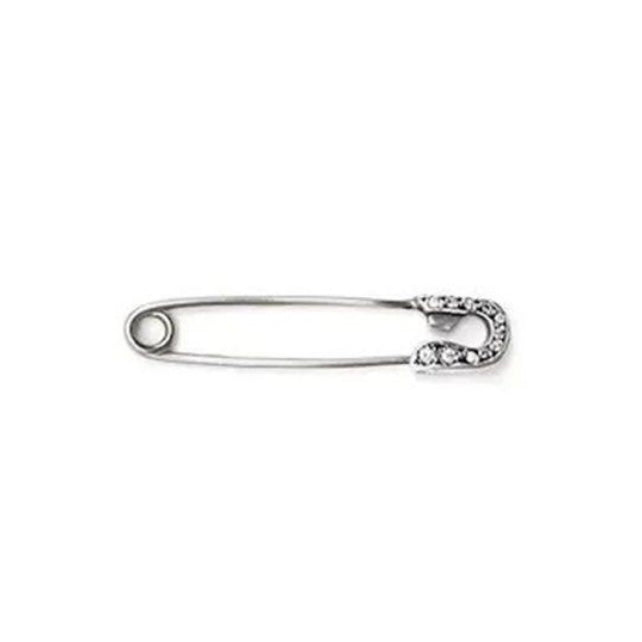 Silver Diamonds Safety Pin