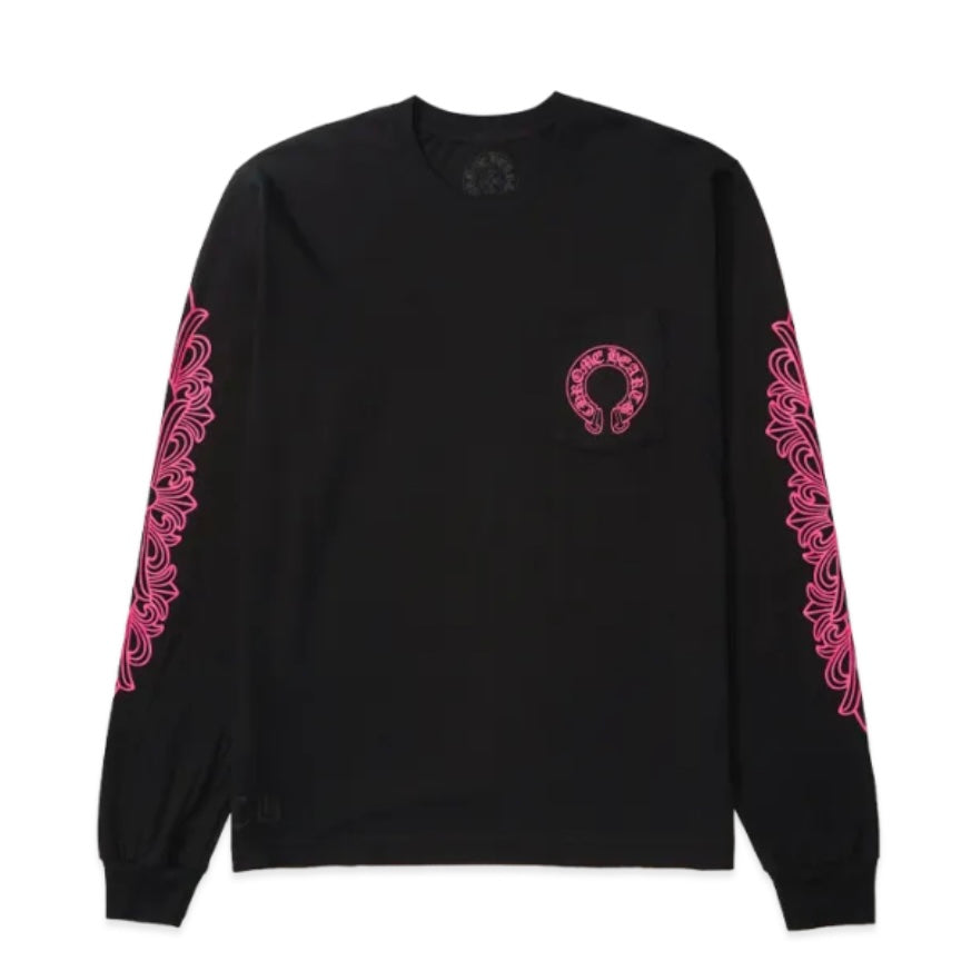 Pink Horseshoe T-Shirt L/S (Black)