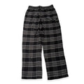 1 Cross Leather Patch After School Flannel Check Pants