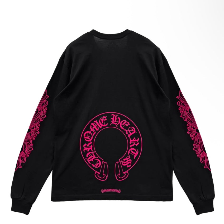 Pink Horseshoe T-Shirt L/S (Black)