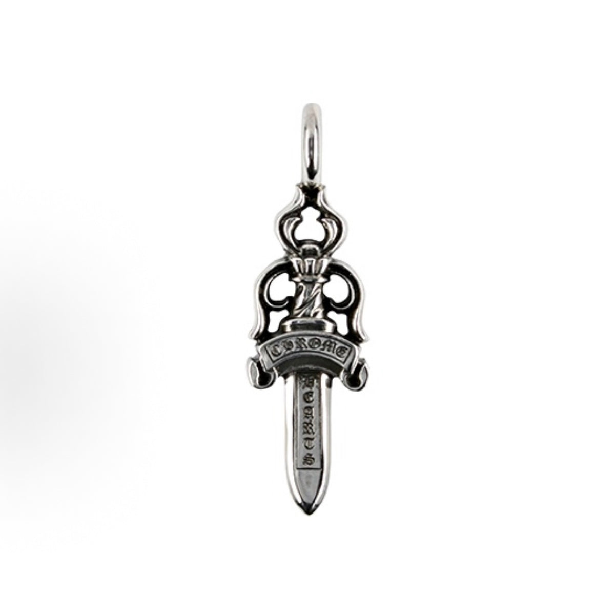 Silver Double Dagger Pendant