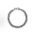 Silver Large Paper Chain Bracelet