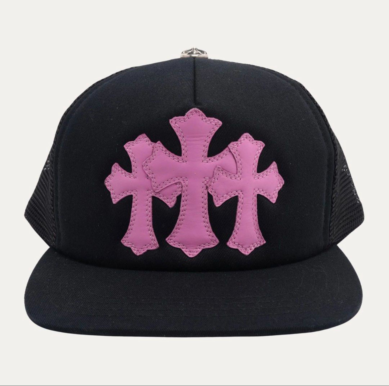 Cemetery Cross Leather Patch Trucker Cap
