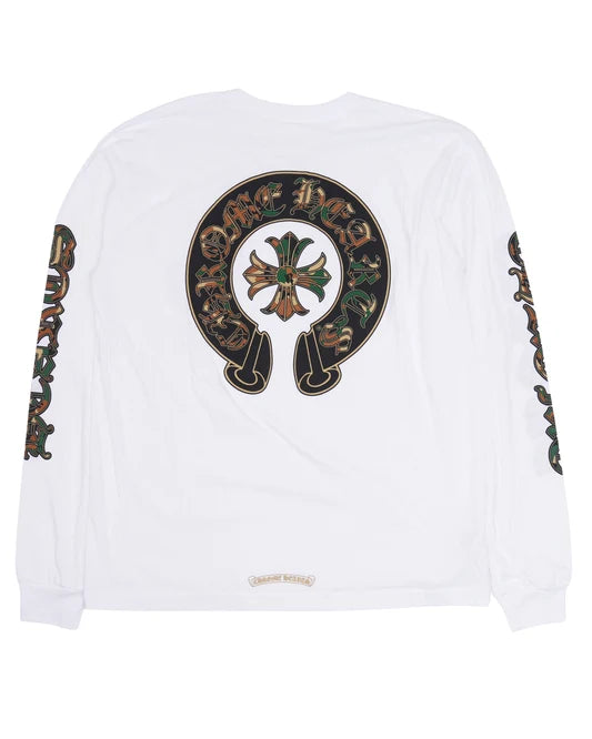 Camouflage Cemetery Cross T-Shirt L/S (White)