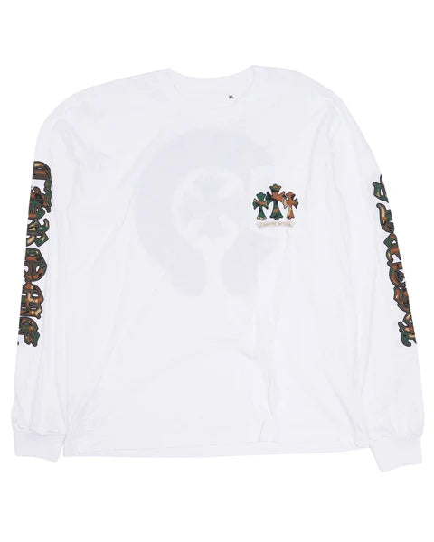 Camouflage Cemetery Cross T-Shirt L/S (White)