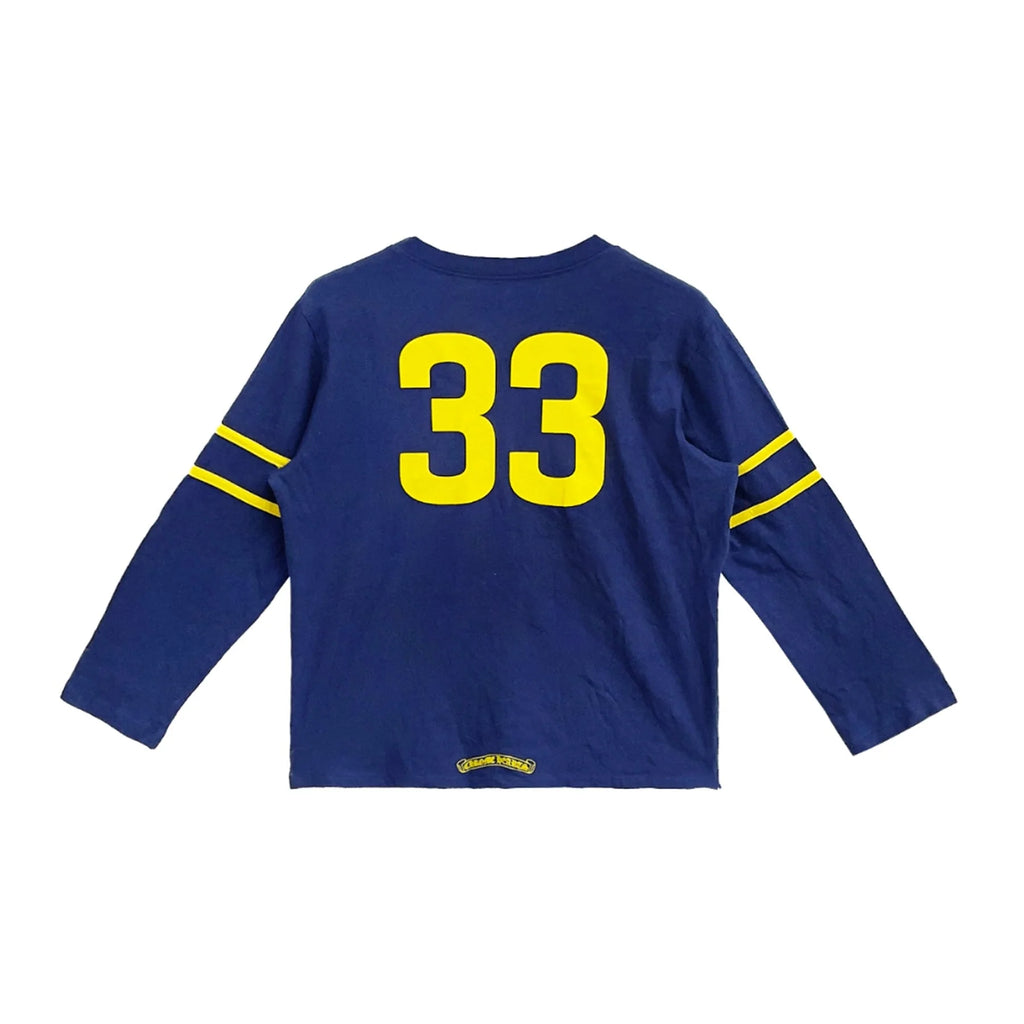 Roller Skates 33 Horseshoe Blue Long Sleeve Tee
