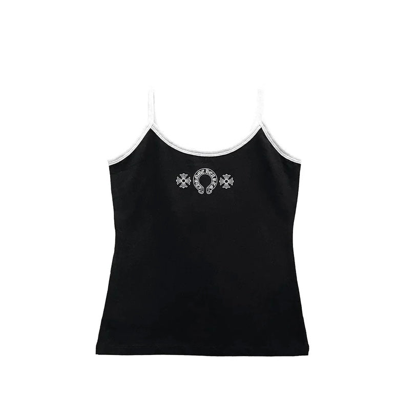 Roller Skates Black&White Horseshoe Tank top